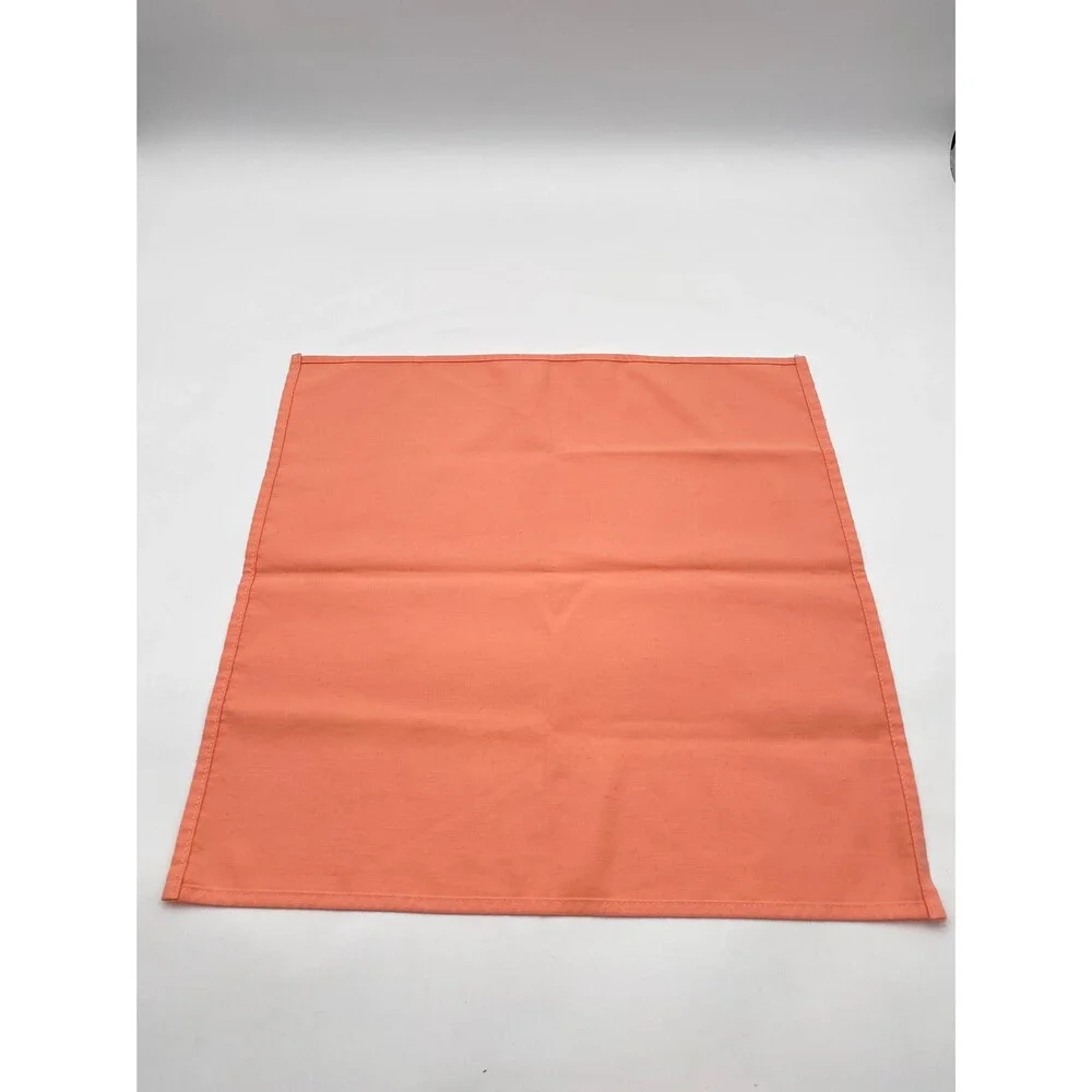 Set of 4 Peach Cotton Napkins
